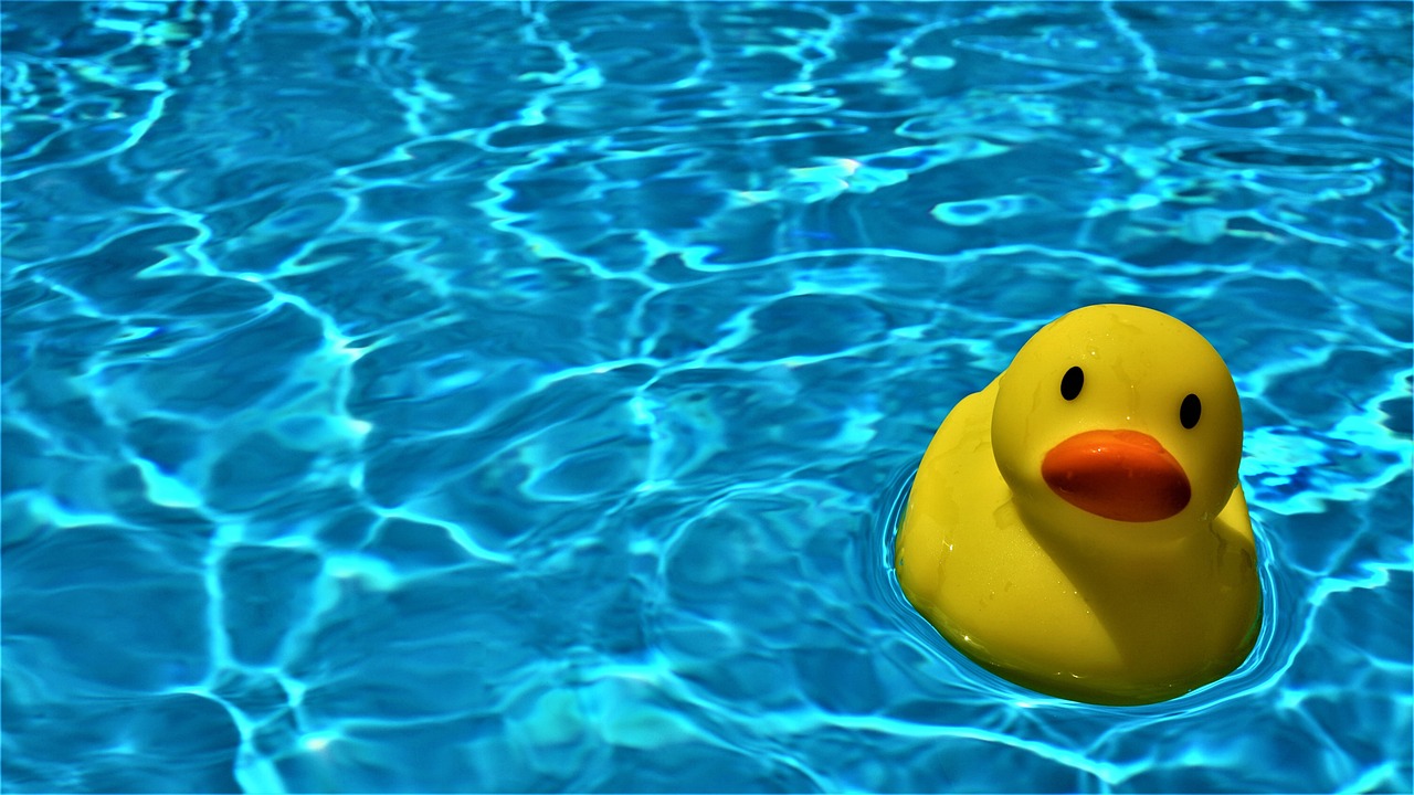 La mère de famille et la piscine